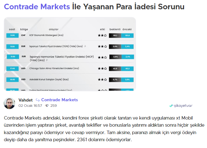 contrade şikayet var
