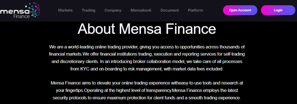 mensa finance