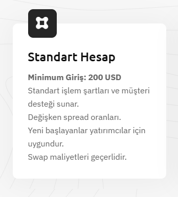 Quantum Finance Market hesap türleri