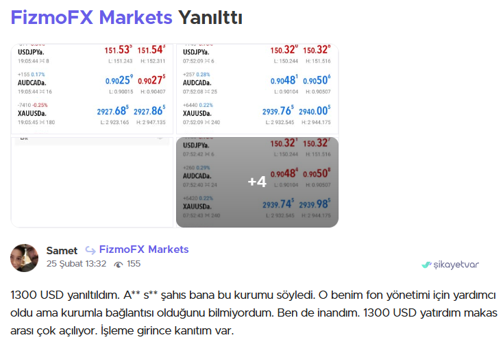 fizmo fx markets şikayet