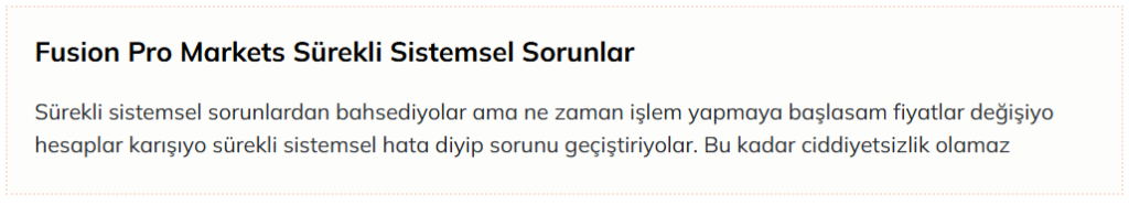 fusion pro markets şikayet
