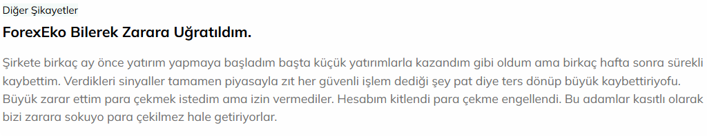 forexeko şikayet