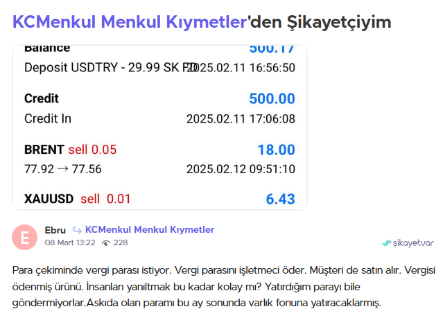 kcmenkul şikayet