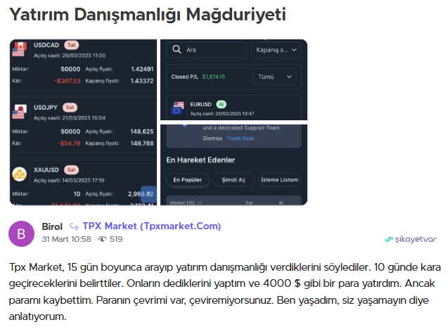 tpx market şikayet