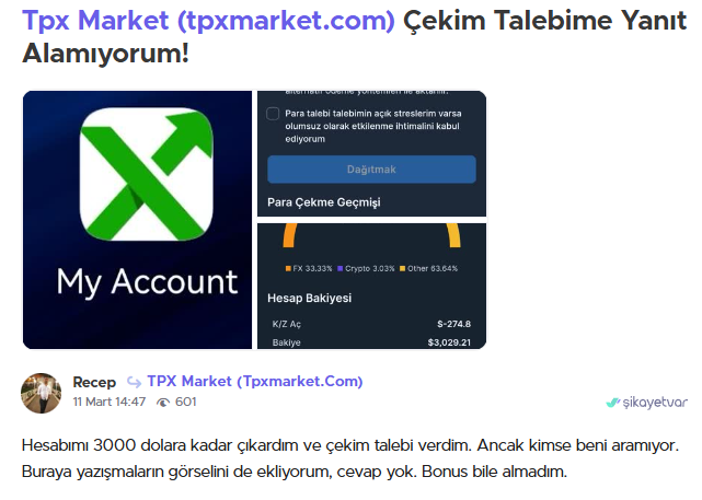 tpx market şikayet