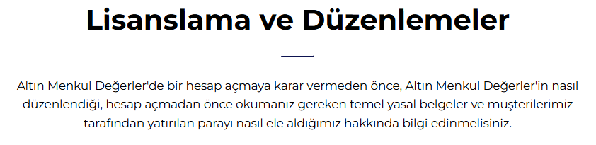 altın menkul değerler lisans