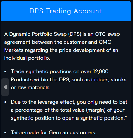 cmc markets hesap türleri