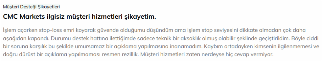 cmc markets şikayet