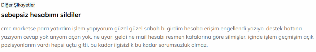 cmc markets şikayet