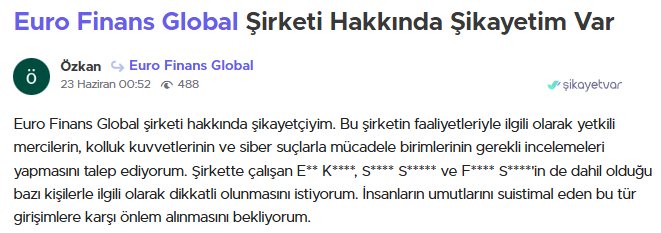 euro finans global şikayet
