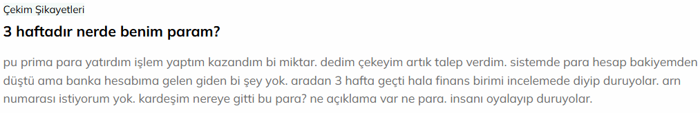 pu prime şikayet