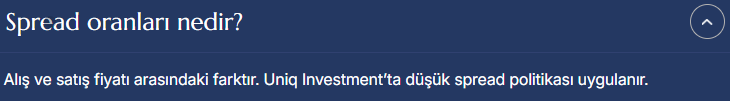 uniq investment hesap türleri