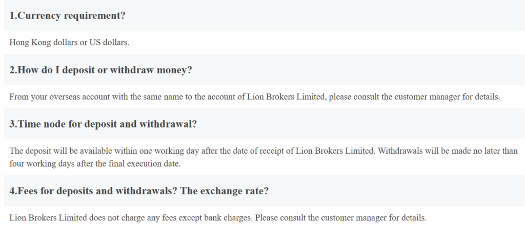 lion brokers ödeme yöntemleri