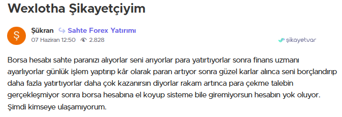 wexlotha şikayet
