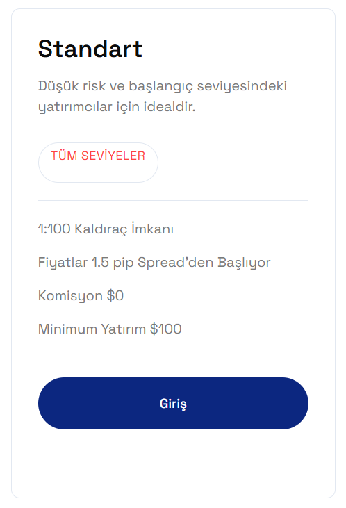 open prime hesap türleri