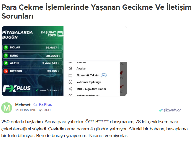 fxplus şikayet