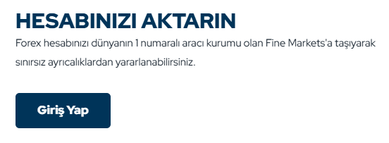 fine markets hesap türleri