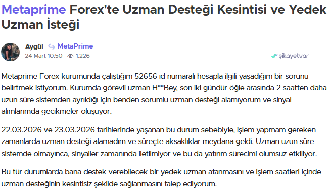 meta prime şikayet