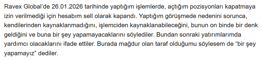 ravex global şikayet